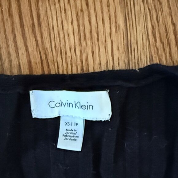 Calvin Klein Black Ribbed Top - Picture 2 of 3